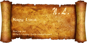 Nagy Luca névjegykártya